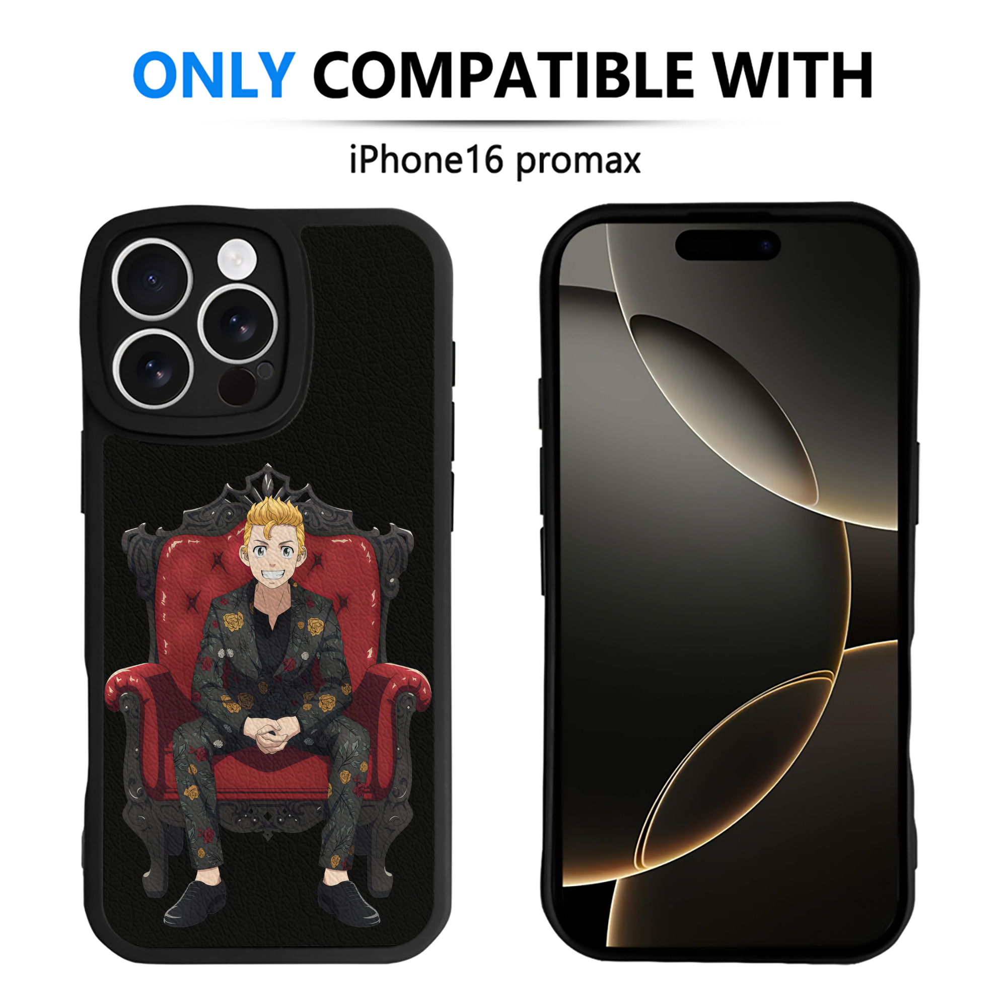 （画像用） 東京リベンジャーズ Tokyo Revengers 【iPhone 16シリーズ対応】シリコンスマホケース（レザー調） 材質：シリコン